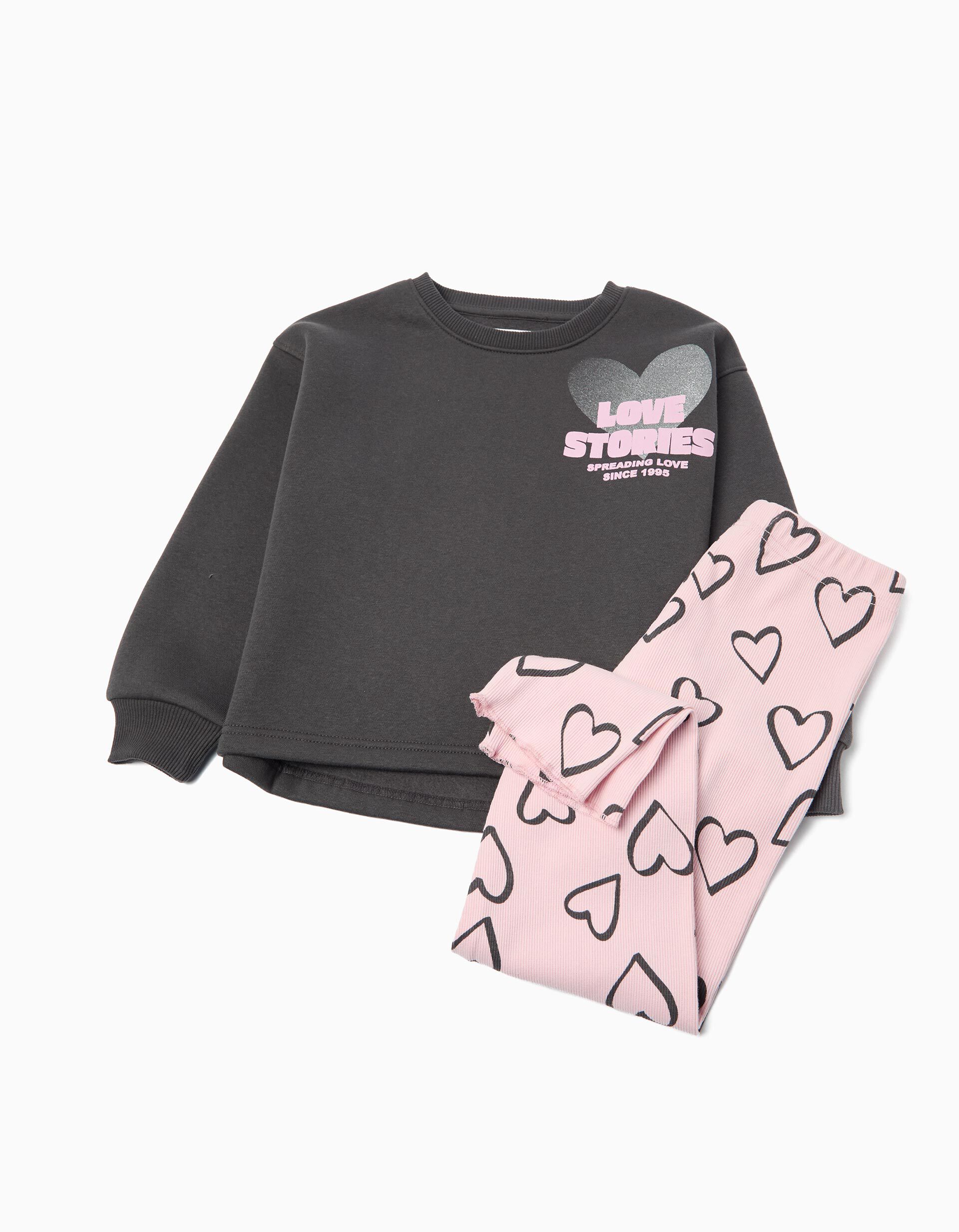 Comprar Online Conjunto de Jogging, Menina, Cinzento Escuro