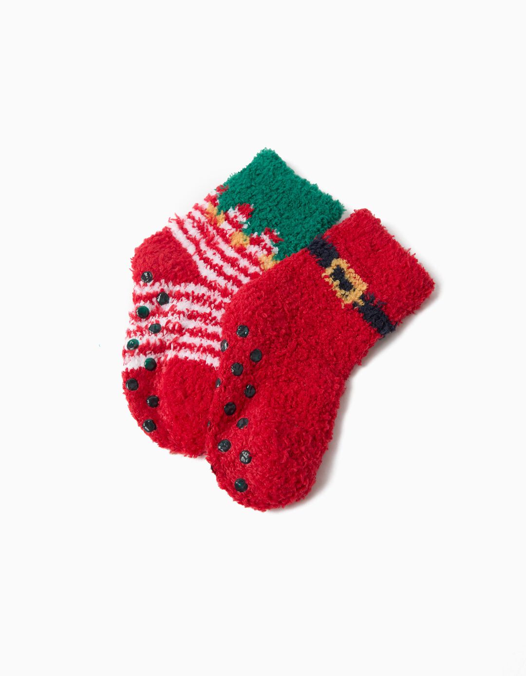 Pack 2 Pares De Meias Natal, Menino, Vermelho Escuro
