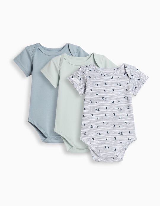 Comprar Online Pack 3 Bodies de Manga Curta, Menino, Multicor