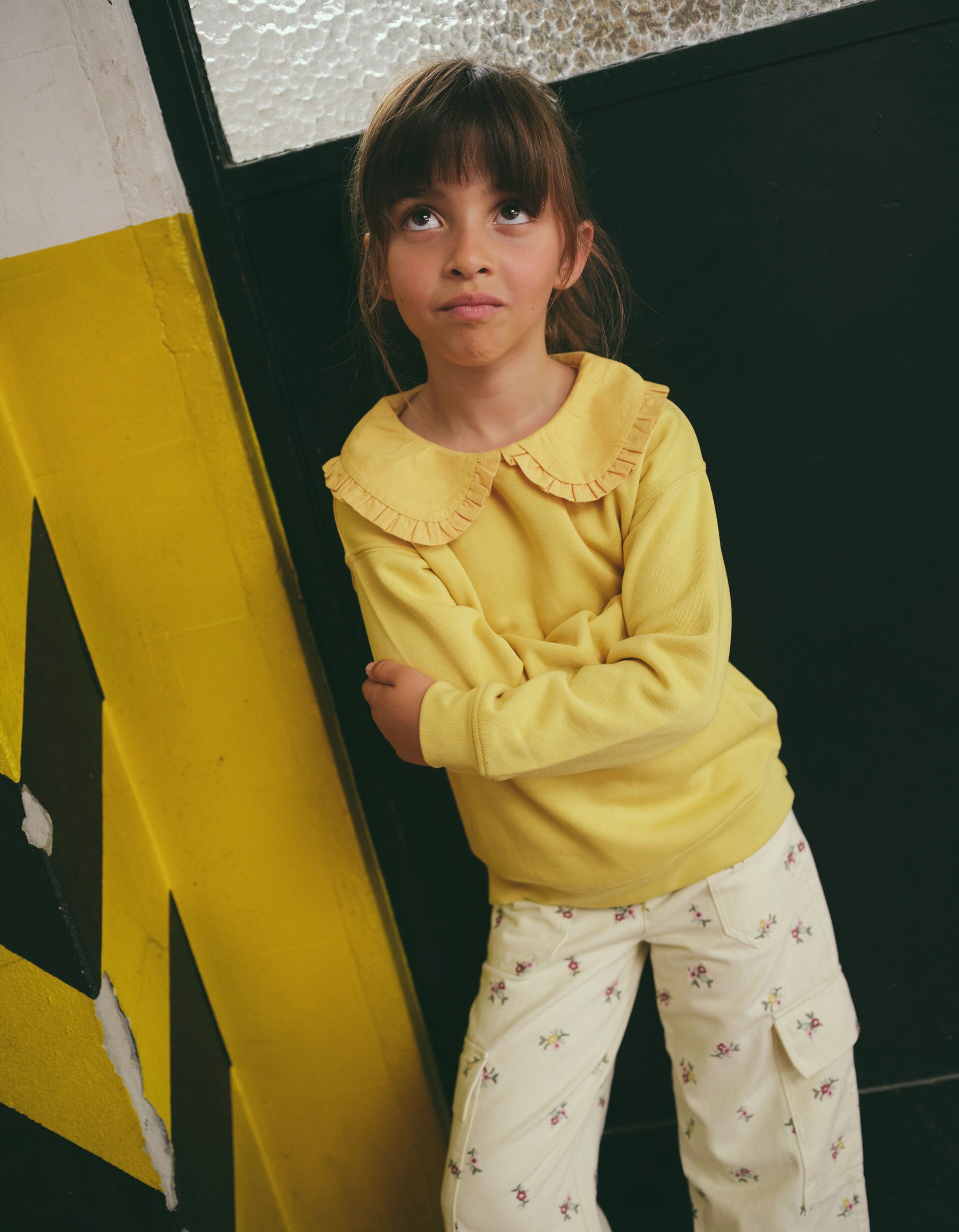 Comprar Online Sweatshirt com Gola, Menina, Amarelo Claro 