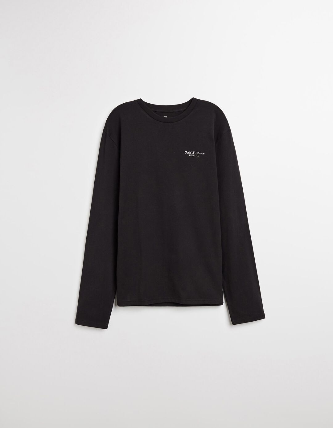 T-shirt Manga Comprida, Homem, Preto