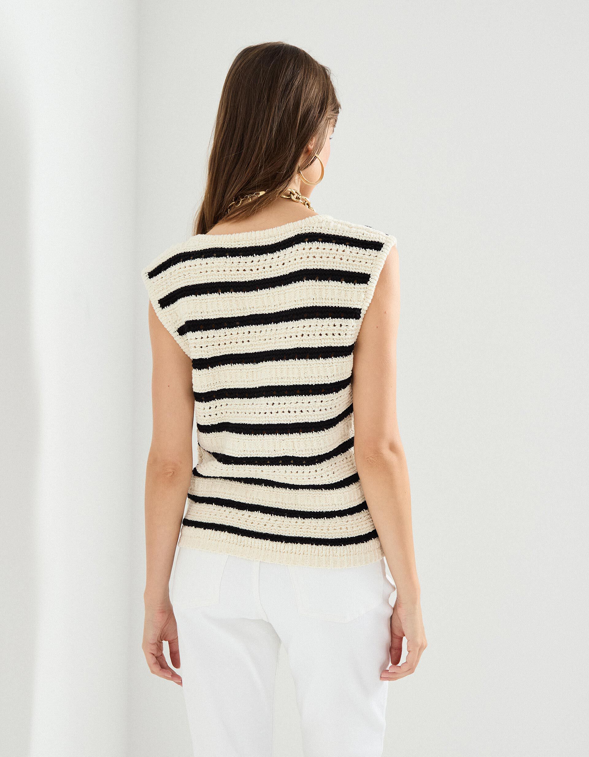 Comprar Online Colete de Crochet, Mulher, Bege Claro