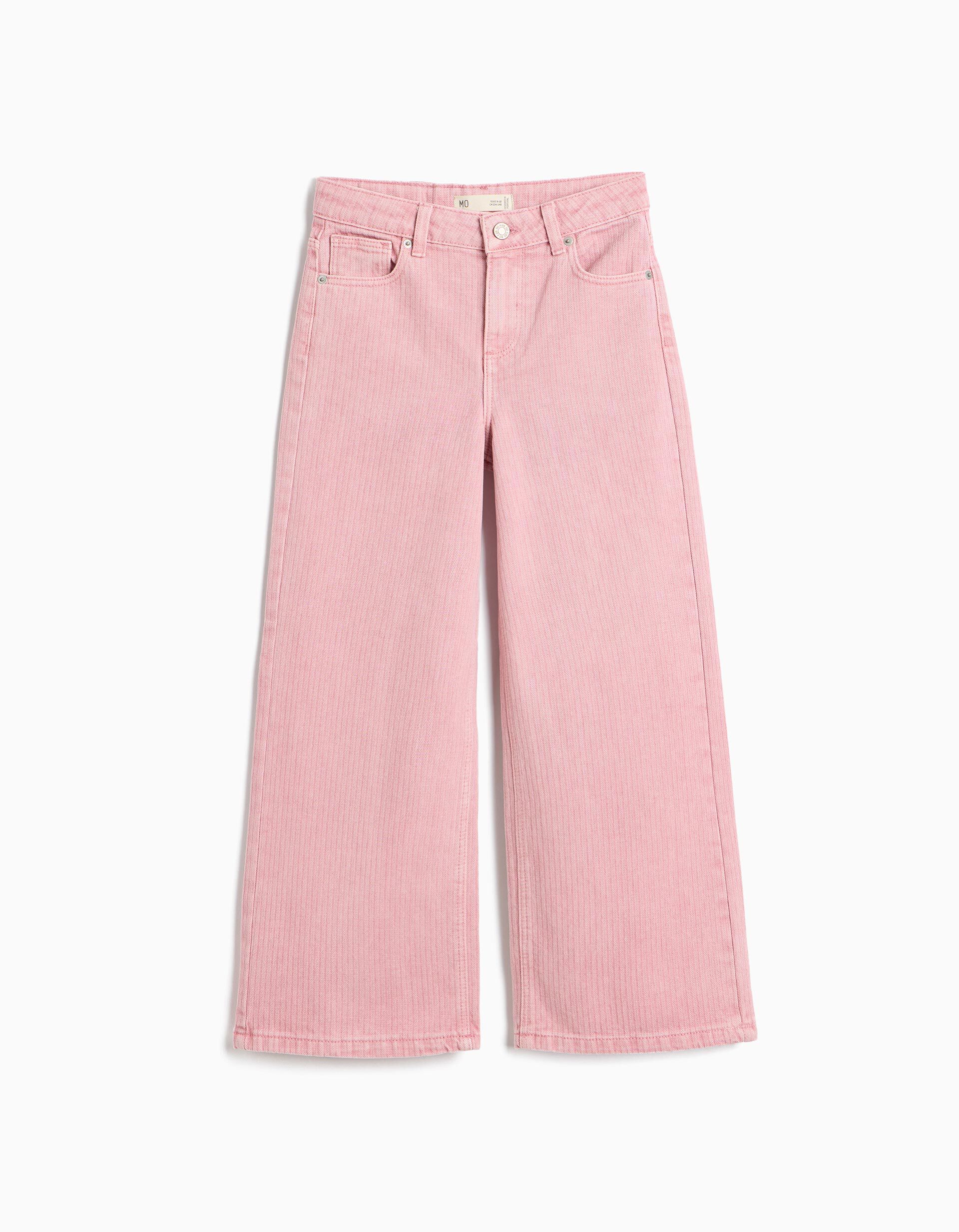 Comprar Online Cal&ccedil;as De Ganga Wide Leg Espiga, Menina, Rosa