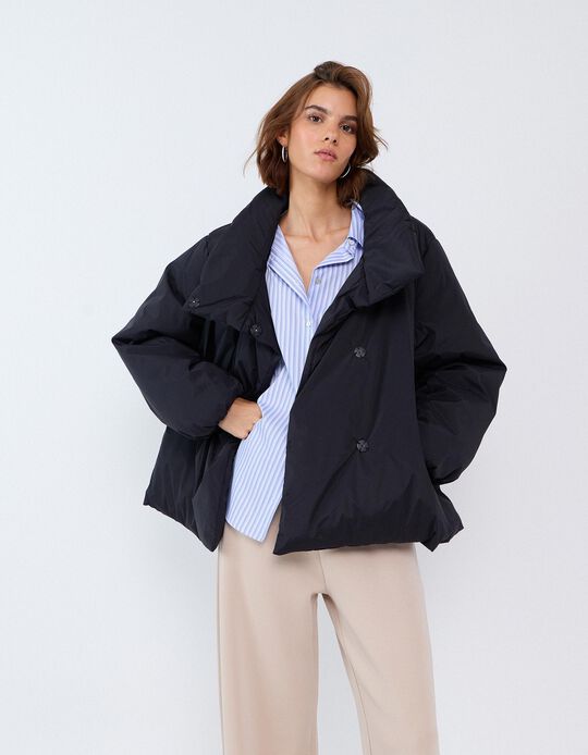 Comprar Online Casaco Acolchoado Oversize, Mulher, Cinzento Escuro
