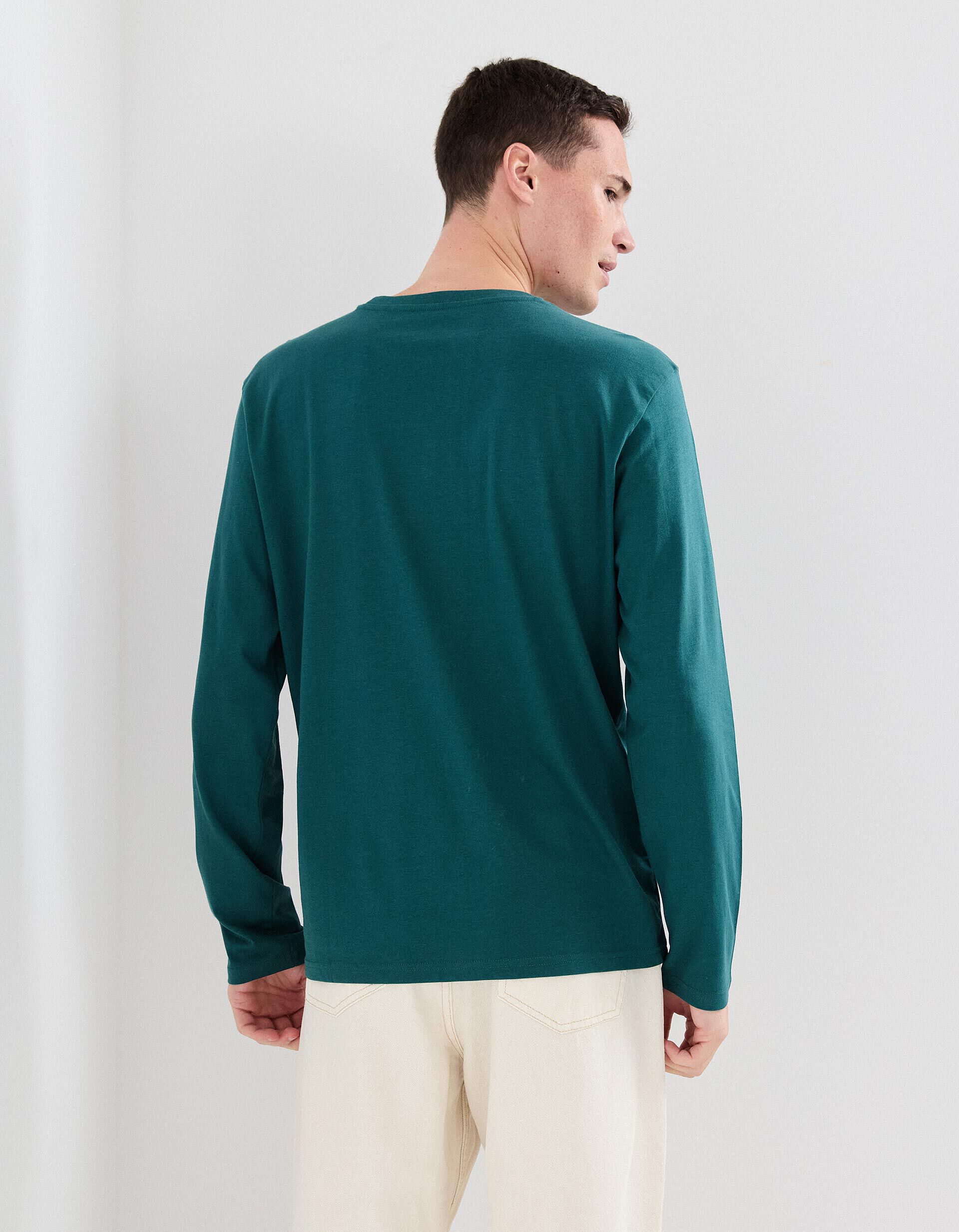 Comprar Online T-shirt de Manga Comprida, Homem, Verde