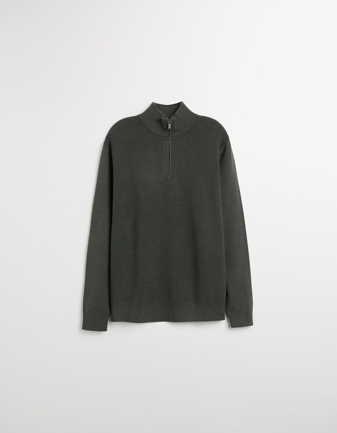 Sweatshirt com Fecho, Homem, Verde Escuro