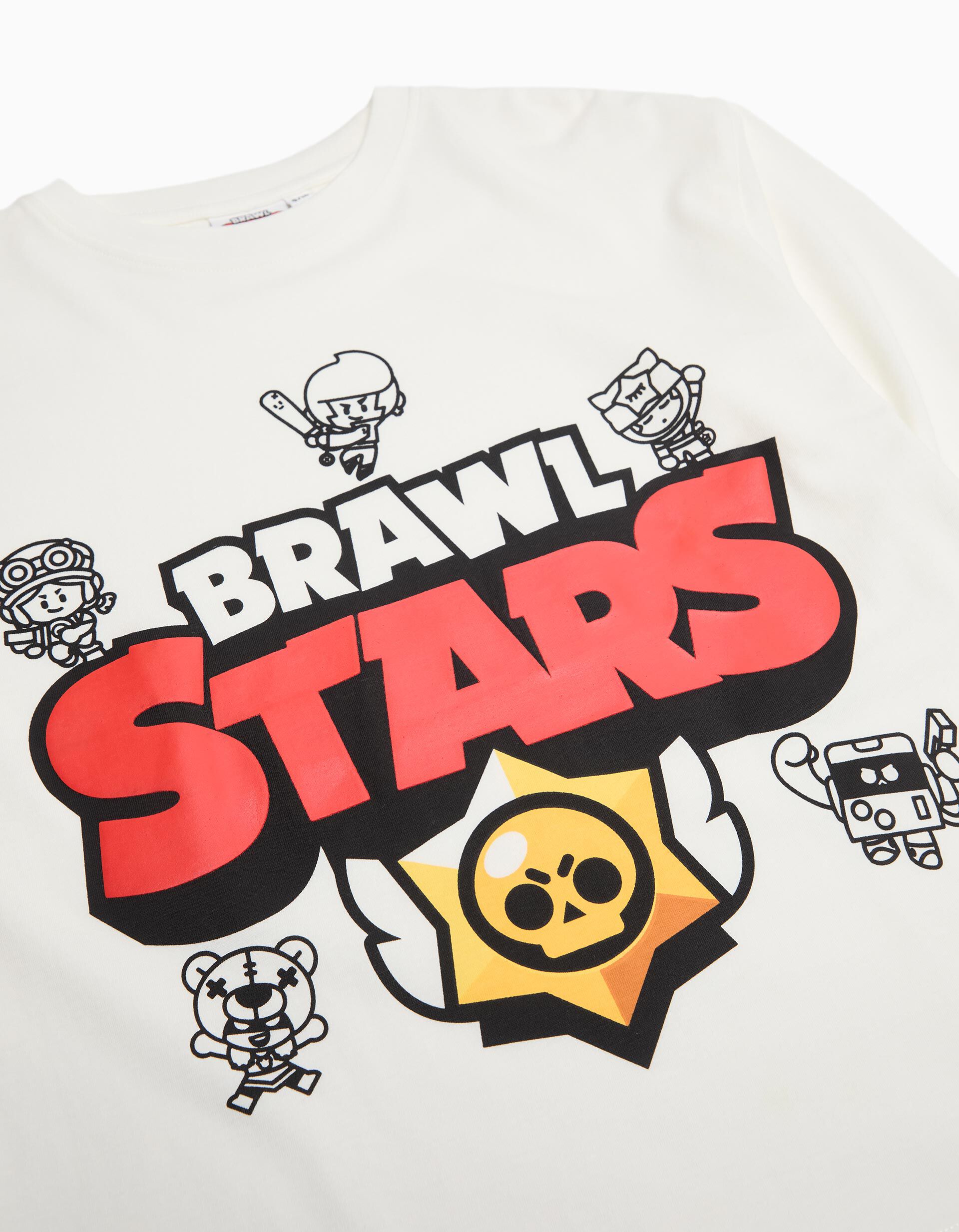Comprar Online T-shirt de Manga Comprida 'Brawl Stars', Menino, Branco