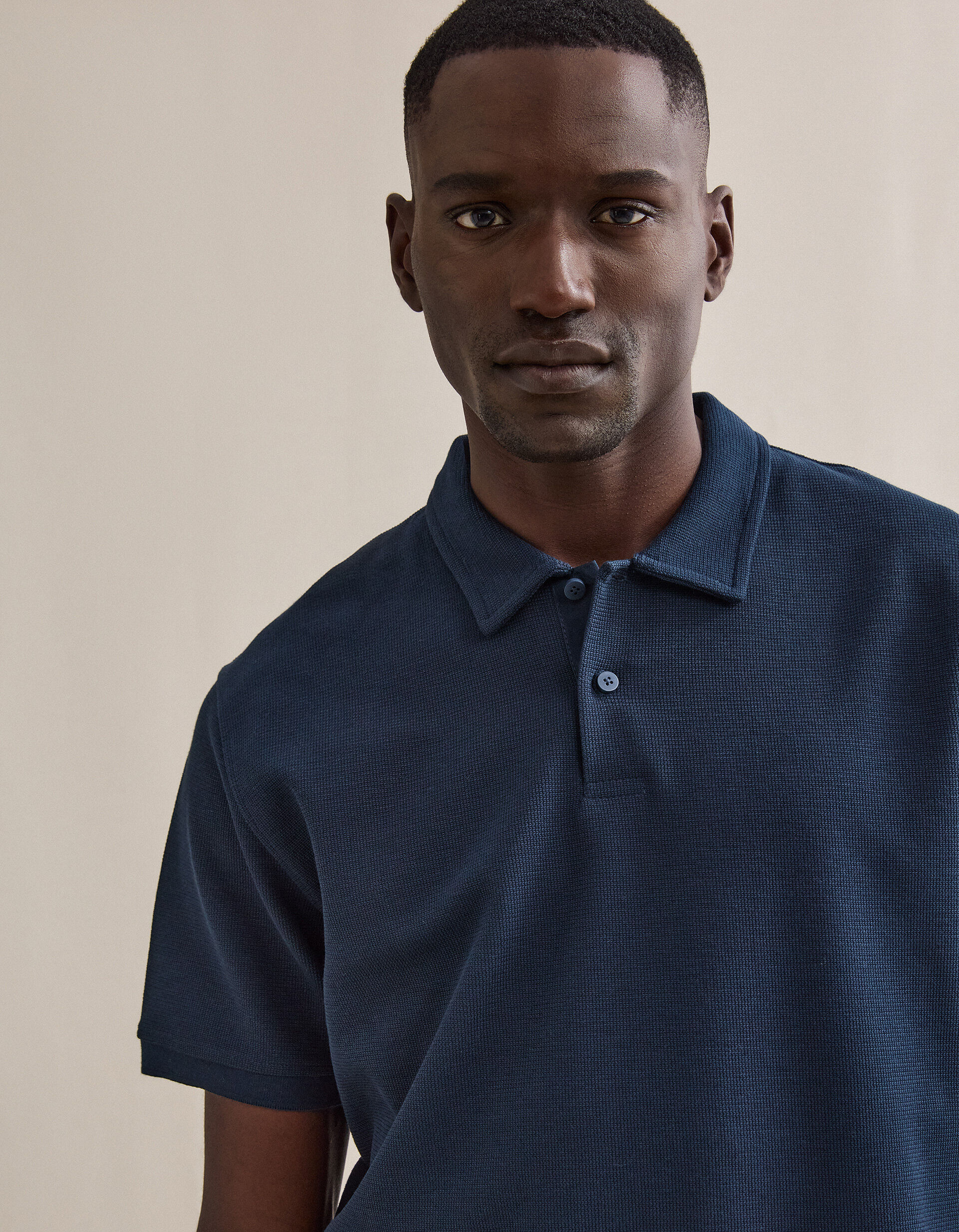 Comprar Online Polo Waffle, Homem, Azul Escuro