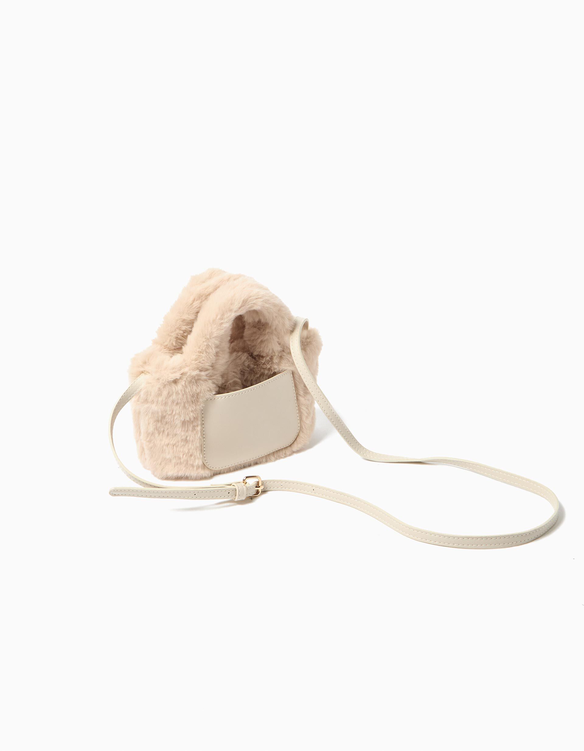 Comprar Online Mala Tiracolo Pelo Sint&eacute;tico, Menina, Bege