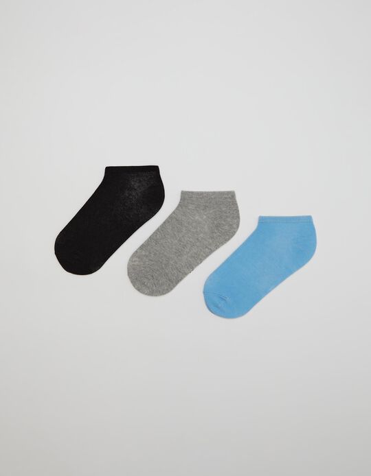 Pack of 3 Trainers Socks, Women, Multicolour