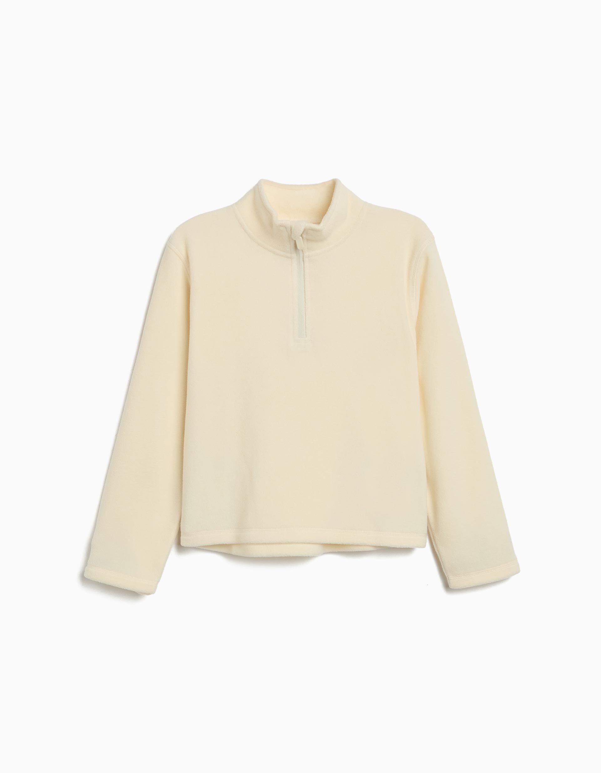 Comprar Online Camisola Polar com Fecho, Menina, Branco