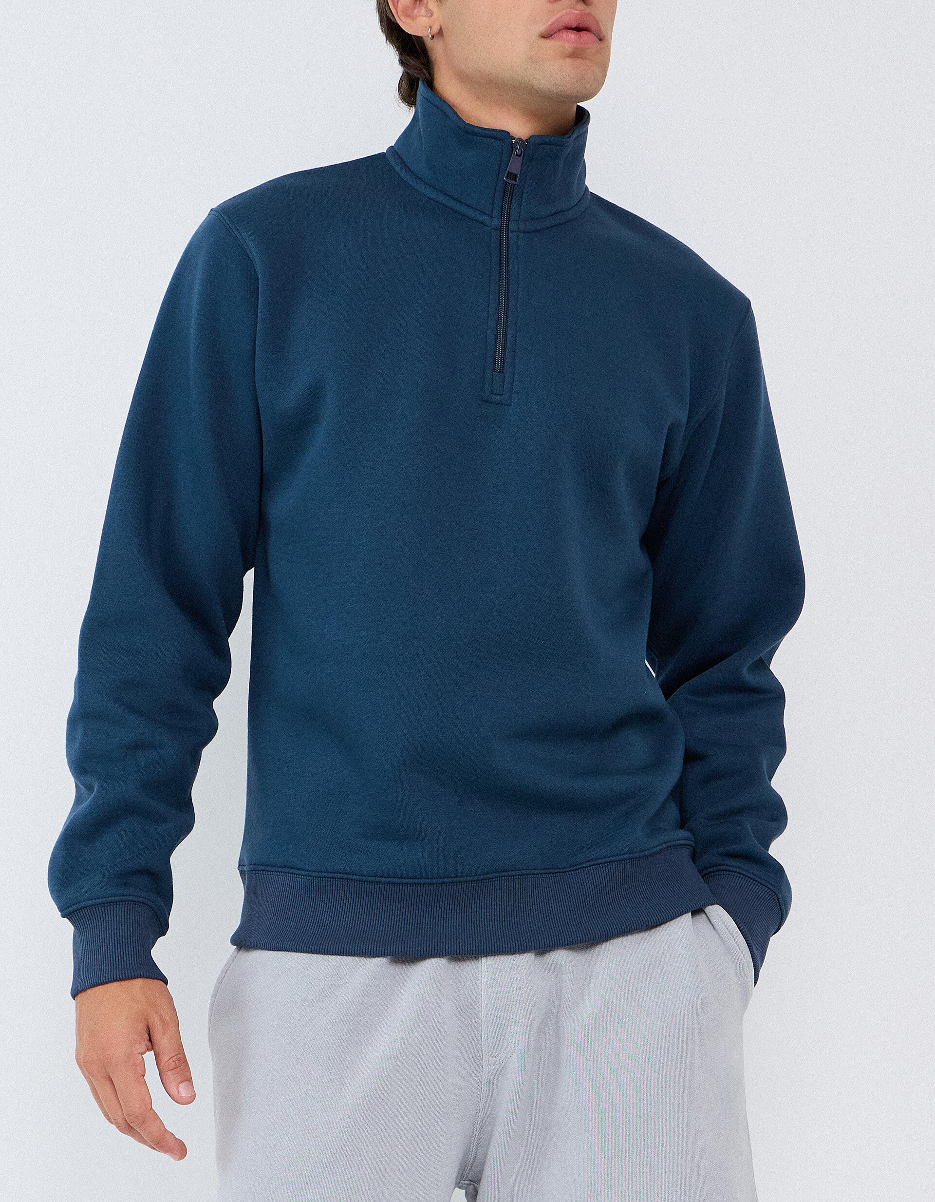 Comprar Online Sweatshirt Com Gola Alta, Homem, Azul Escuro