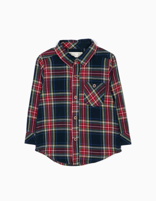 Camisa Beb&eacute; Menino Xadrez B&S