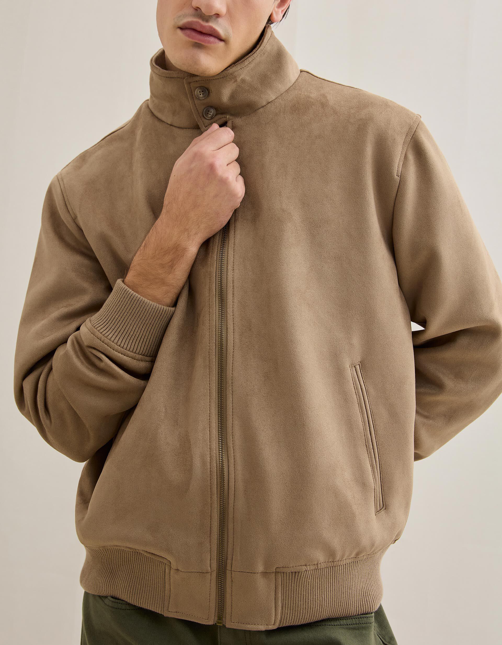 Comprar Online Casaco Bomber Efeito Camur&ccedil;a, Homem, Bege