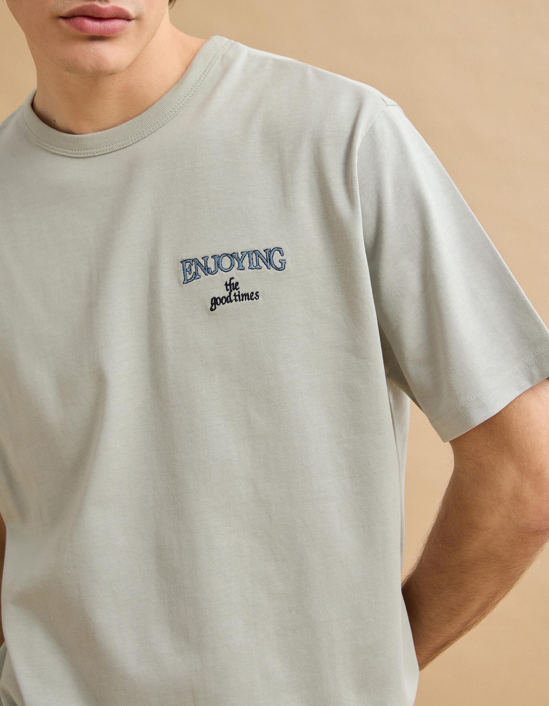 Comprar Online T-shirt Heavy Jersey Bordado, Homem, Cinzento