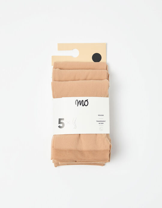 Comprar Online Pack 5 Pares de Collants, Menina, Bege Claro