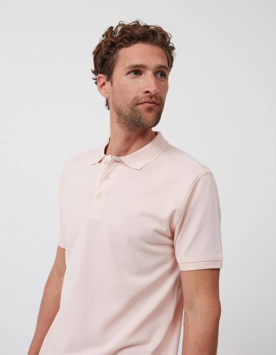 MO Essentials' Polo, Men, Light Pink