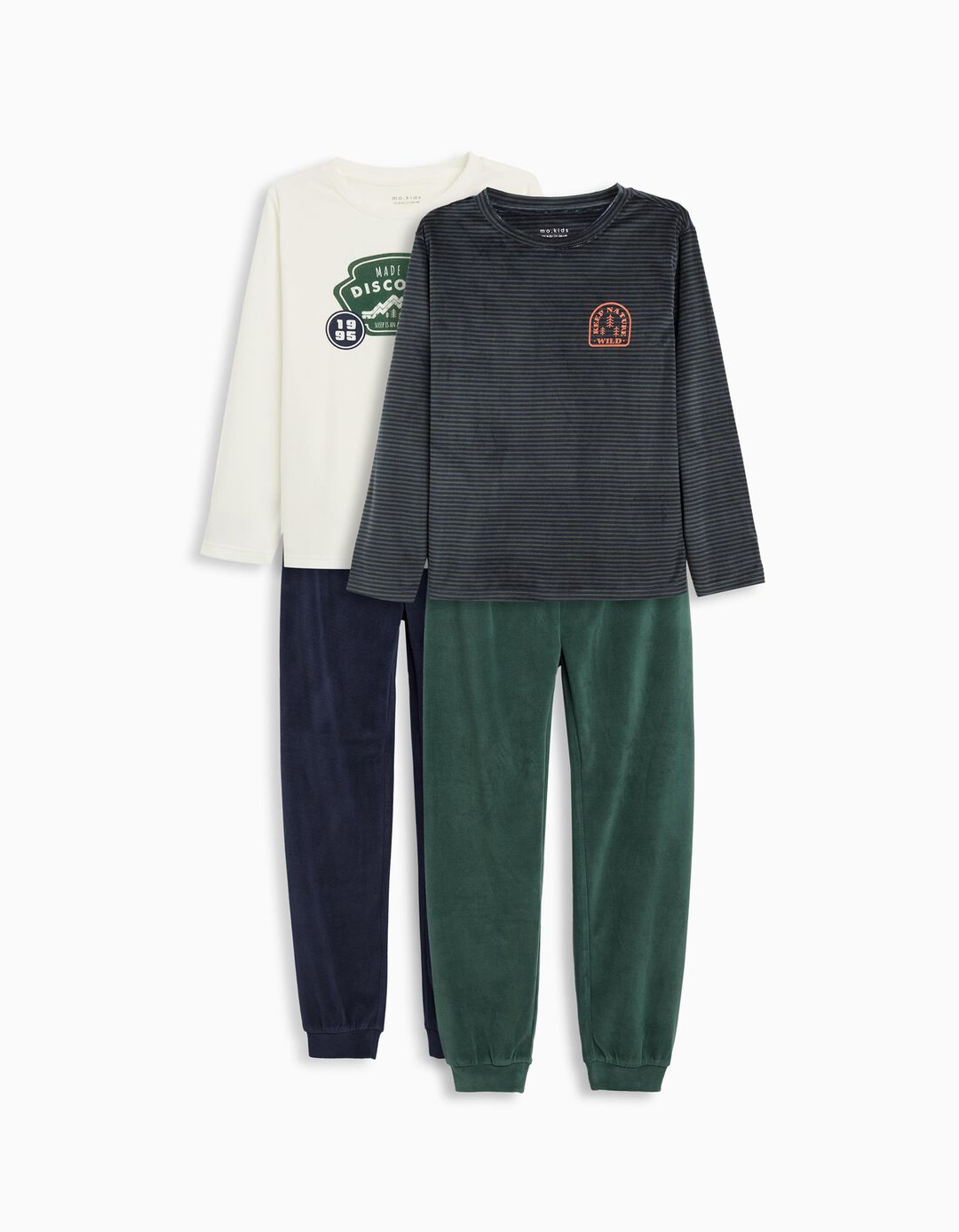 Pack 2 Pijamas de Manga Comprida, Menino, Multicor