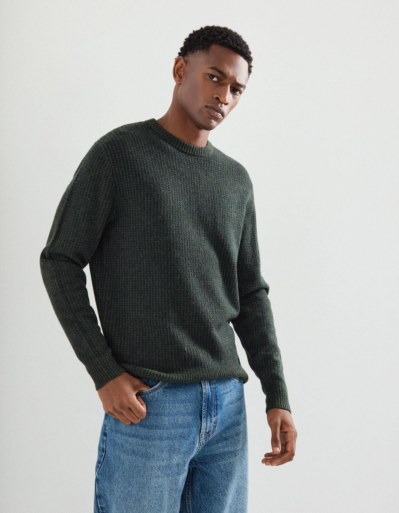 Comprar Online Camisola de Malha, Homem, Cinzento Escuro