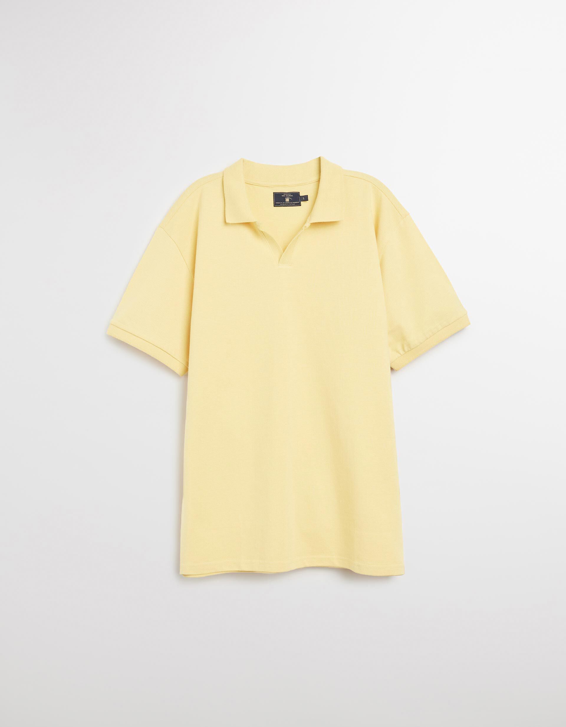 Comprar Online Polo Waffle, Homem, Amarelo Claro 