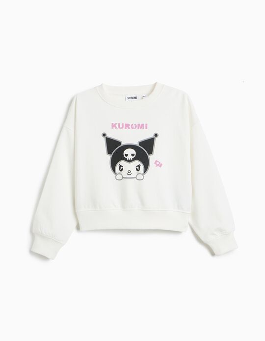Comprar Online Sweatshirt Cardada 'Kuromi', Menina, Branco