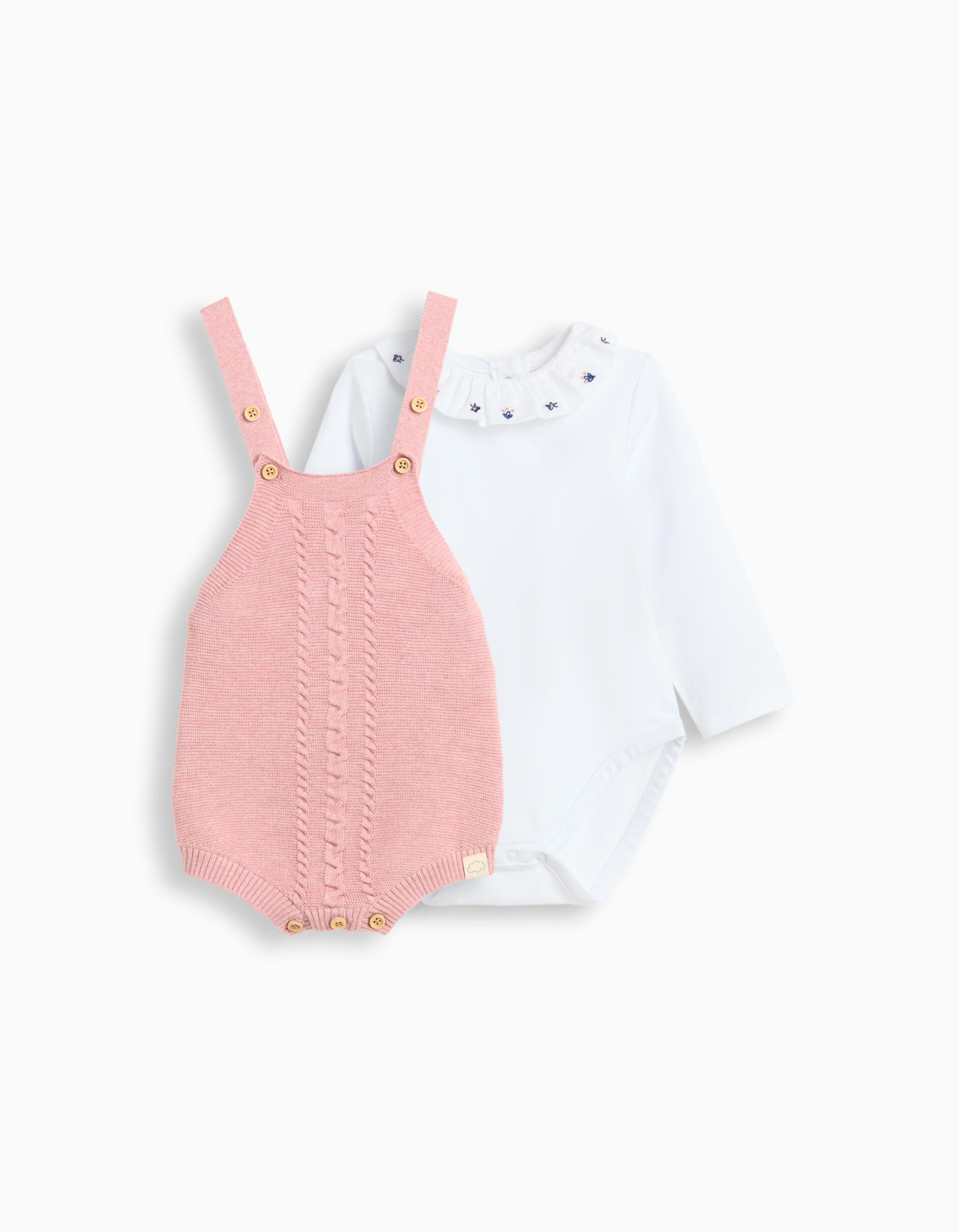 Comprar Online Conjunto Body e Macac&atilde;o, Rec&eacute;m-Nascido, Rosa Claro