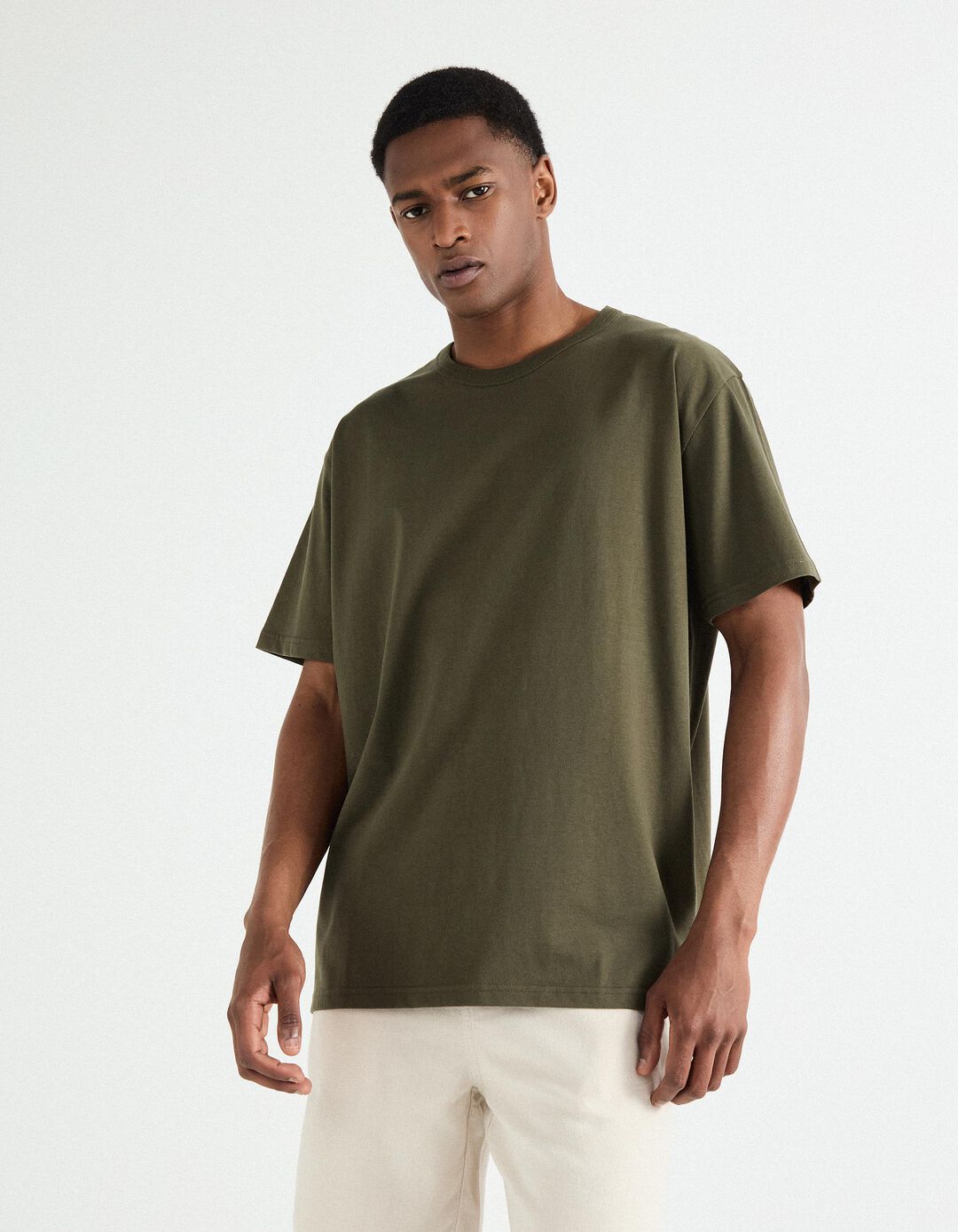 T-shirt, Homem, Verde Escuro
