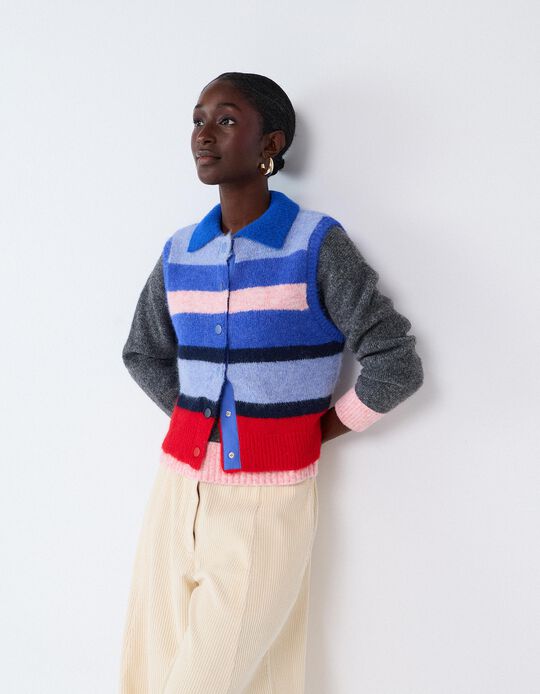 Comprar Online Colete De Malha, Mulher, Azul Claro