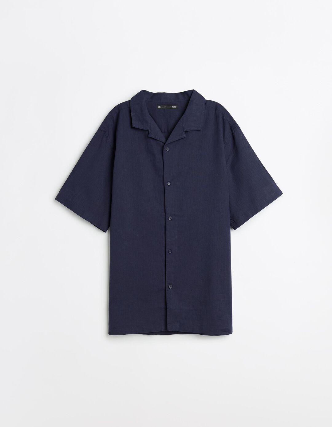 Camisa com Linho, Homem, Azul Escuro