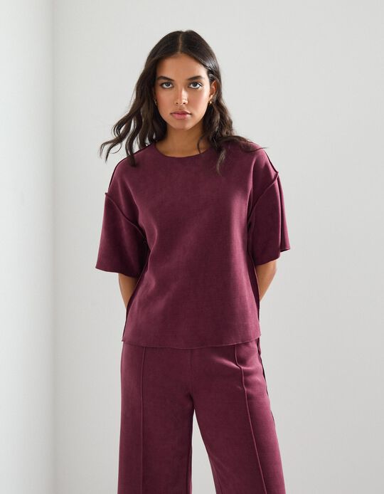 Comprar Online T-shirt, Mulher, Vermelho Escuro