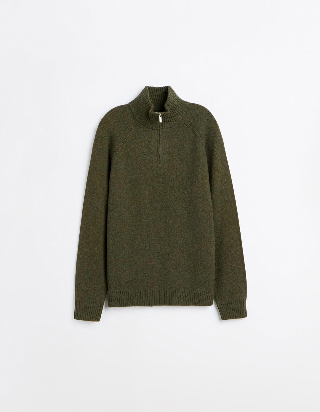 Camisola Com Mistura De L&atilde;, Homem, Verde Escuro