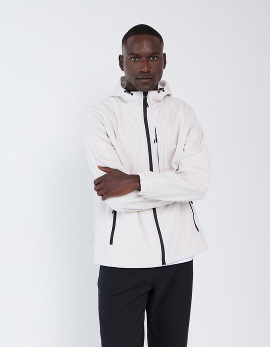 Comprar Online Parka T&eacute;cnica Com Capuz, Homem, Cinzento Claro