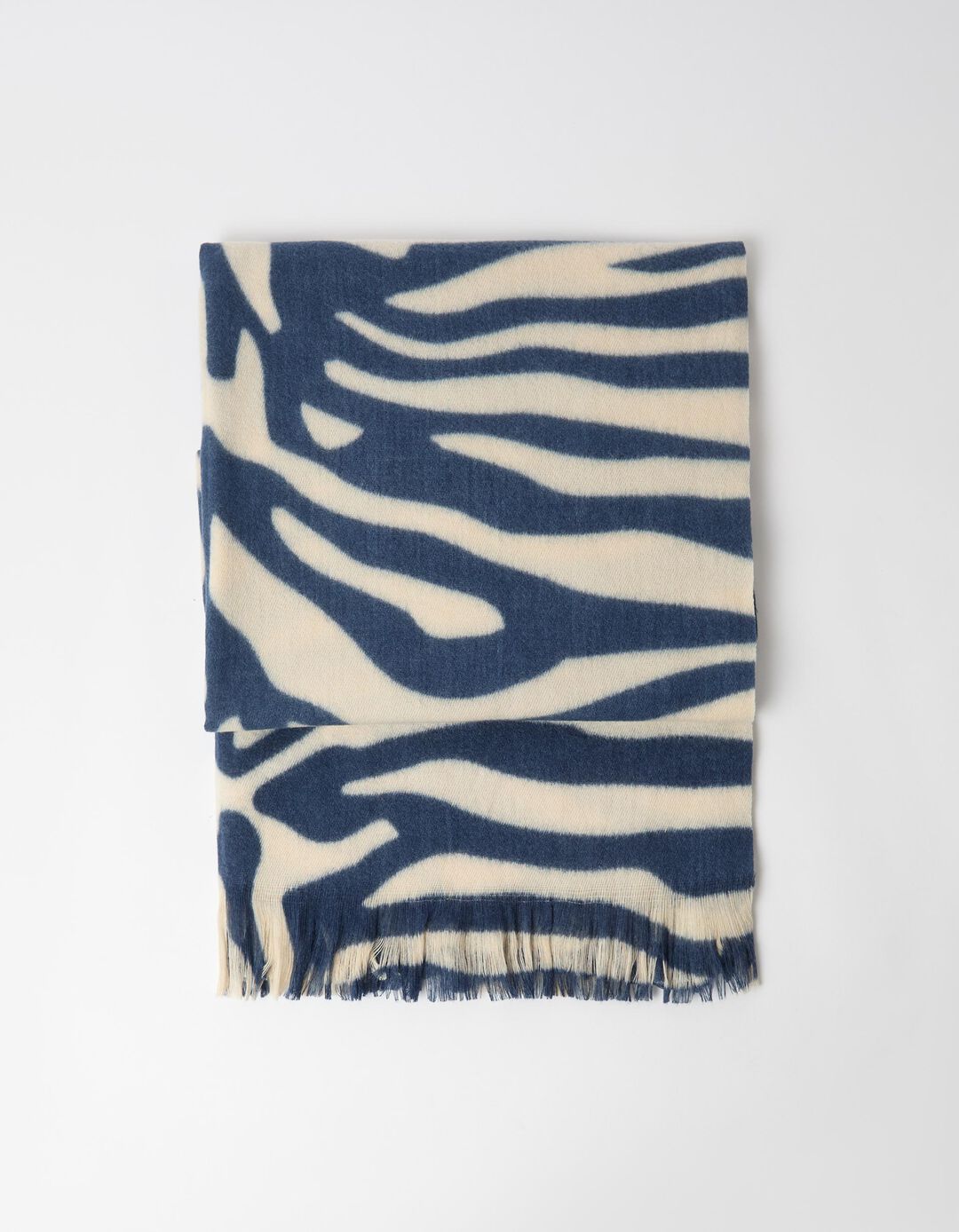 Len&ccedil;o Animal Print, Mulher, Azul