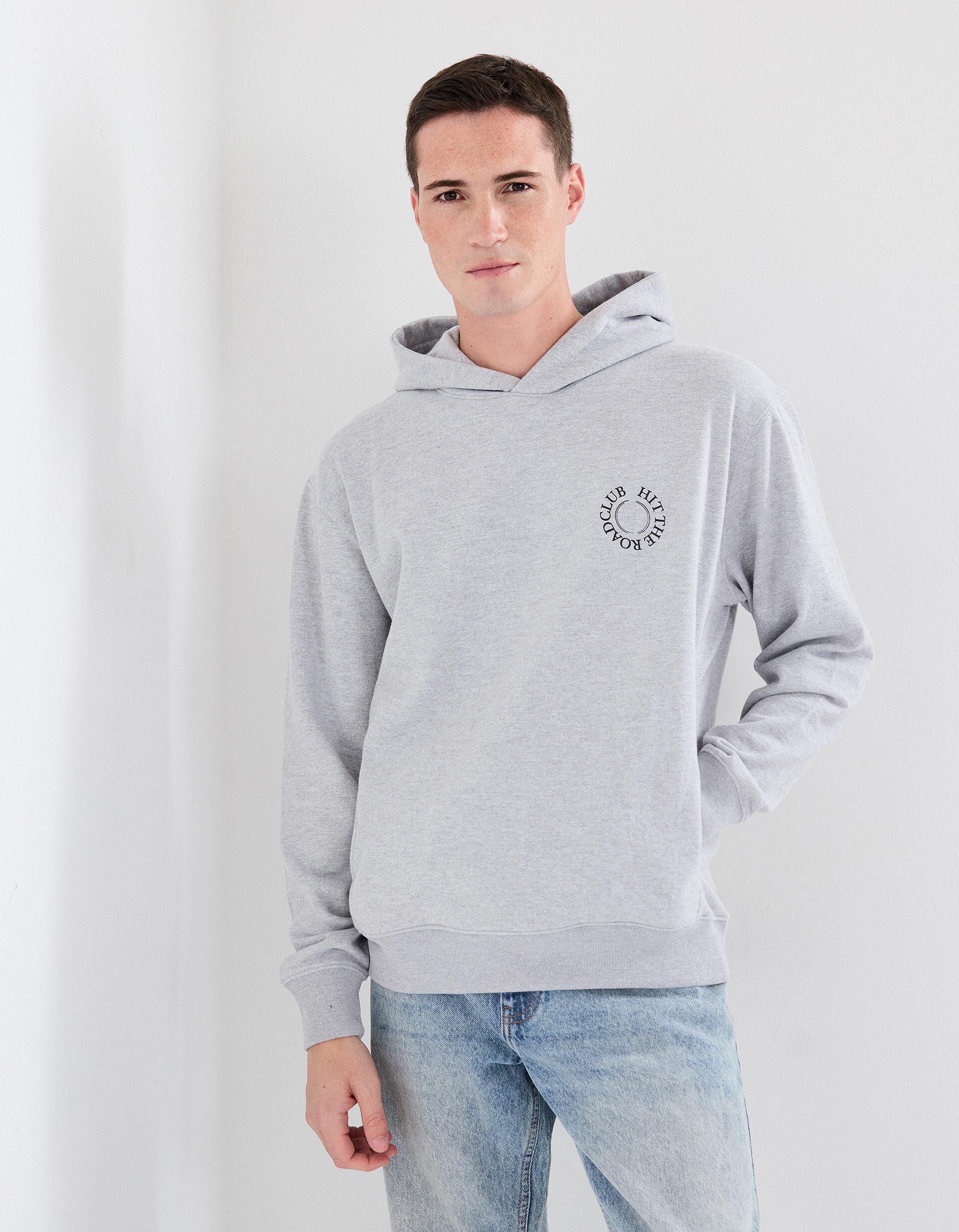 Comprar Online Sweatshirt com Capuz, Homem, Cinzento Claro