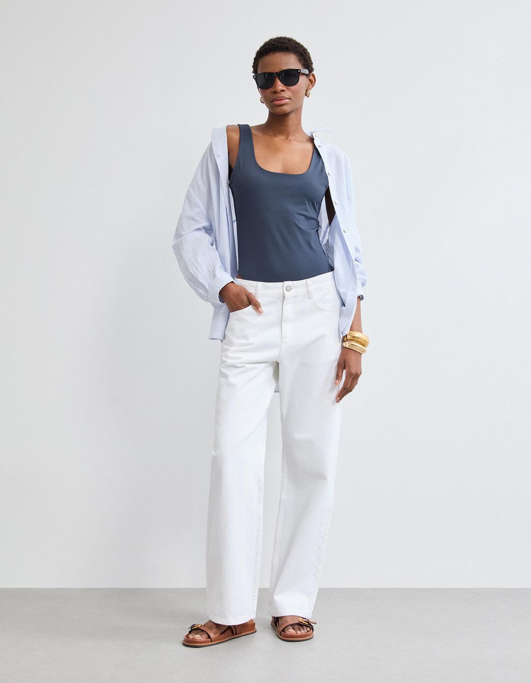 Body, Mulher, Azul Escuro