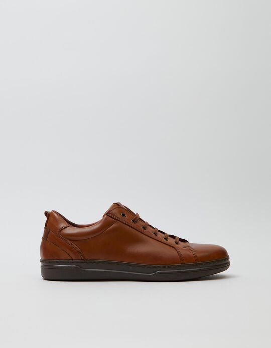 Leather Shoes, Made in Portugal, Men, Camel