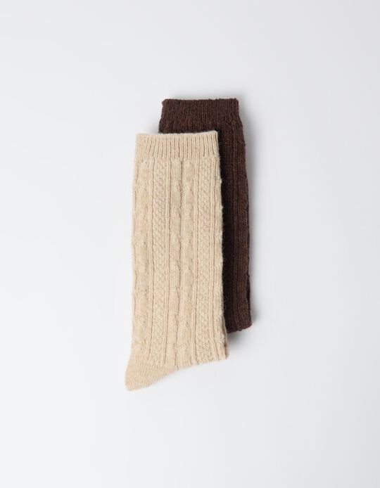 Comprar Online Pack 2 Pares De Meias, Mulher, Castanho