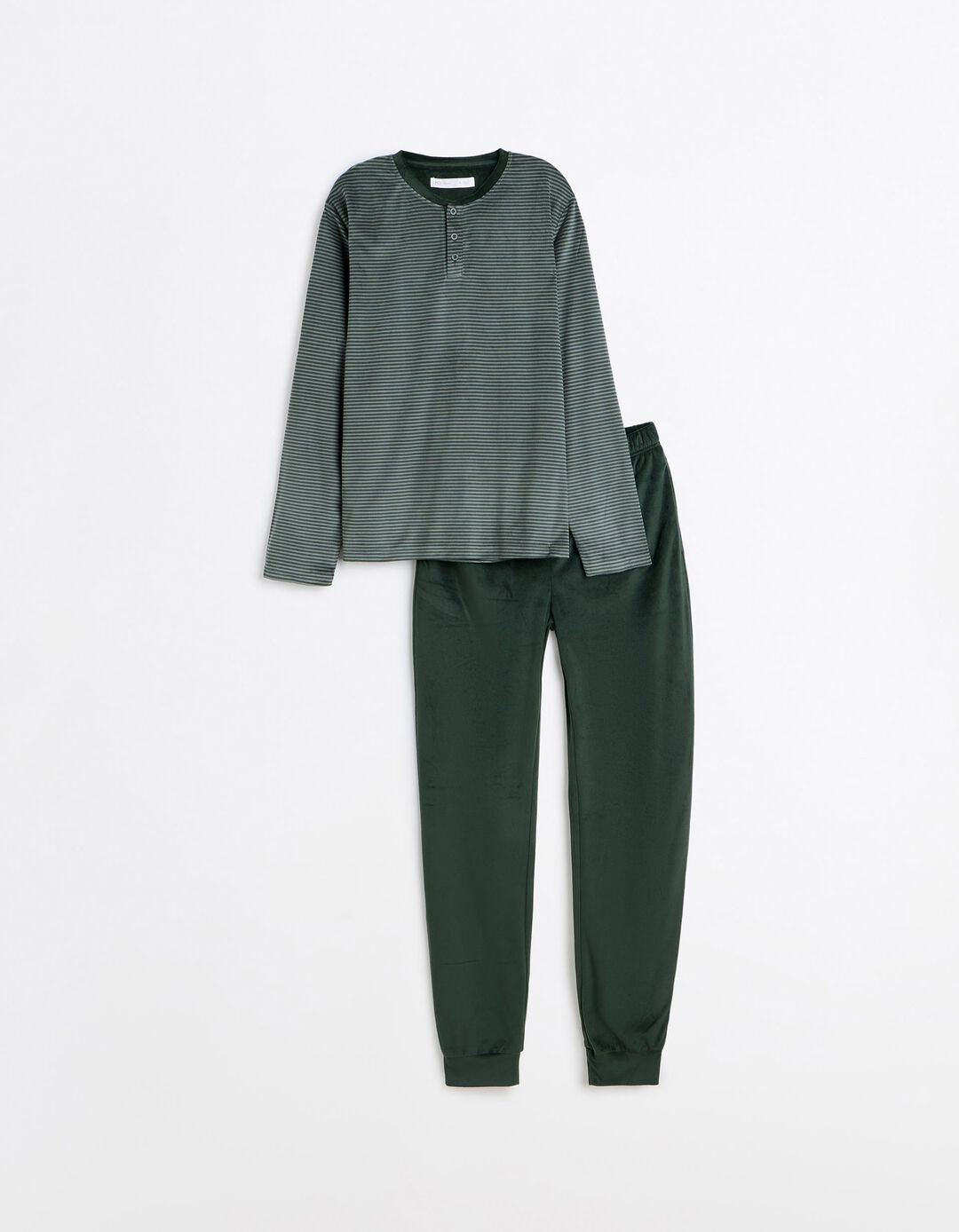 Pijama &Agrave;s Riscas, Homem, Verde Escuro