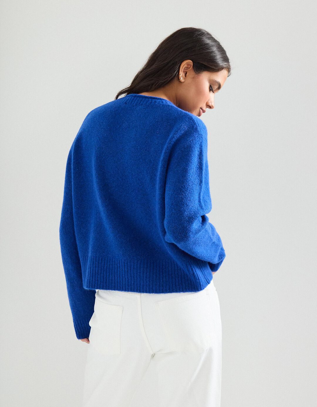 Camisola de Malha, Mulher, Azul
