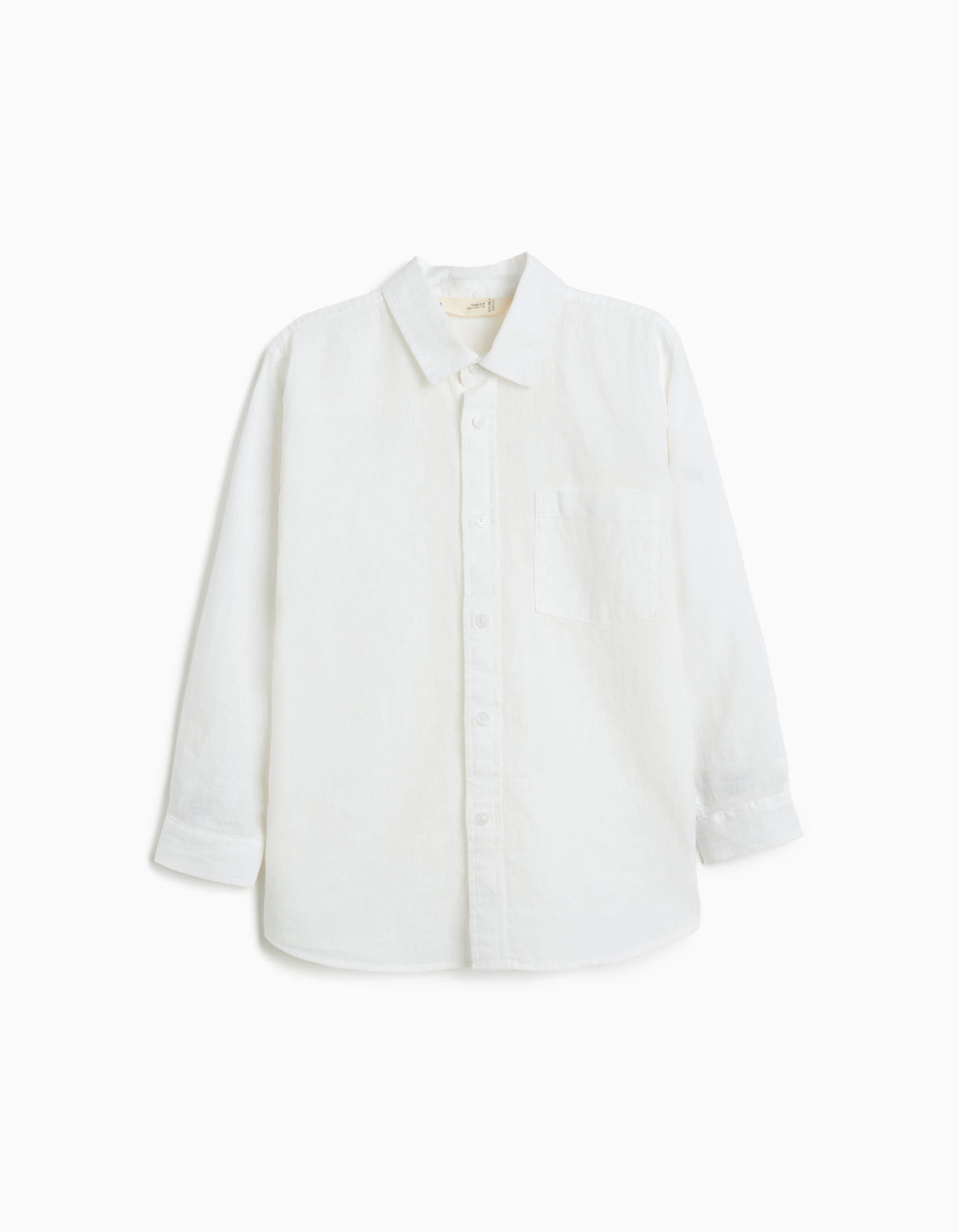 Camisa 'Relaxed Fit', Menino, Branco
