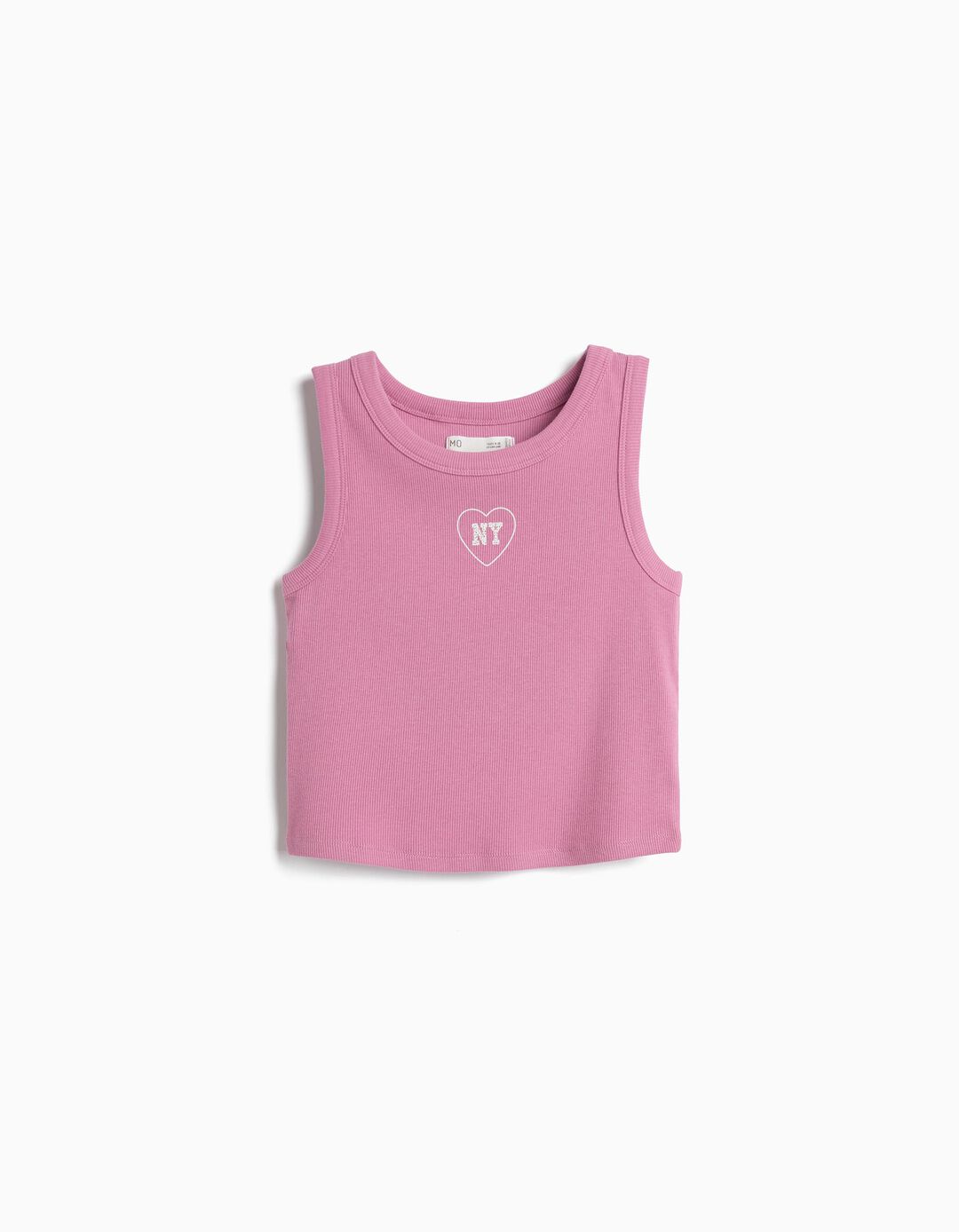 Tank Top Canelado, Menina, Rosa 