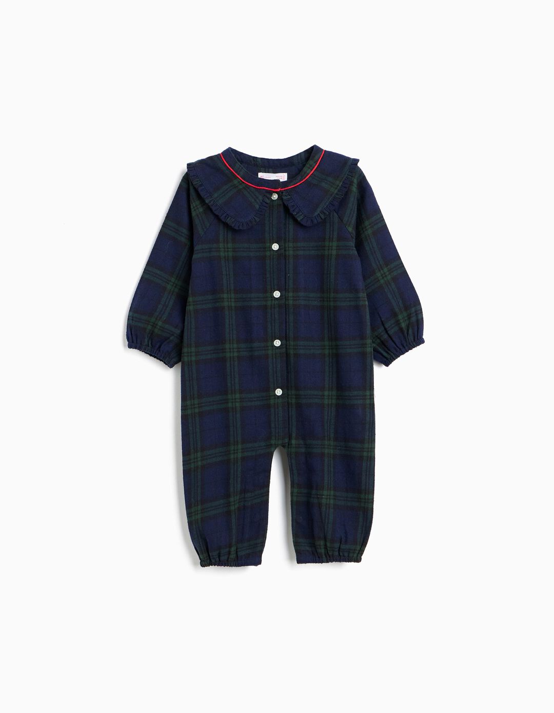 Pijama De Natal De Flanela, Rec&eacute;m-Nascido, Azul Escuro