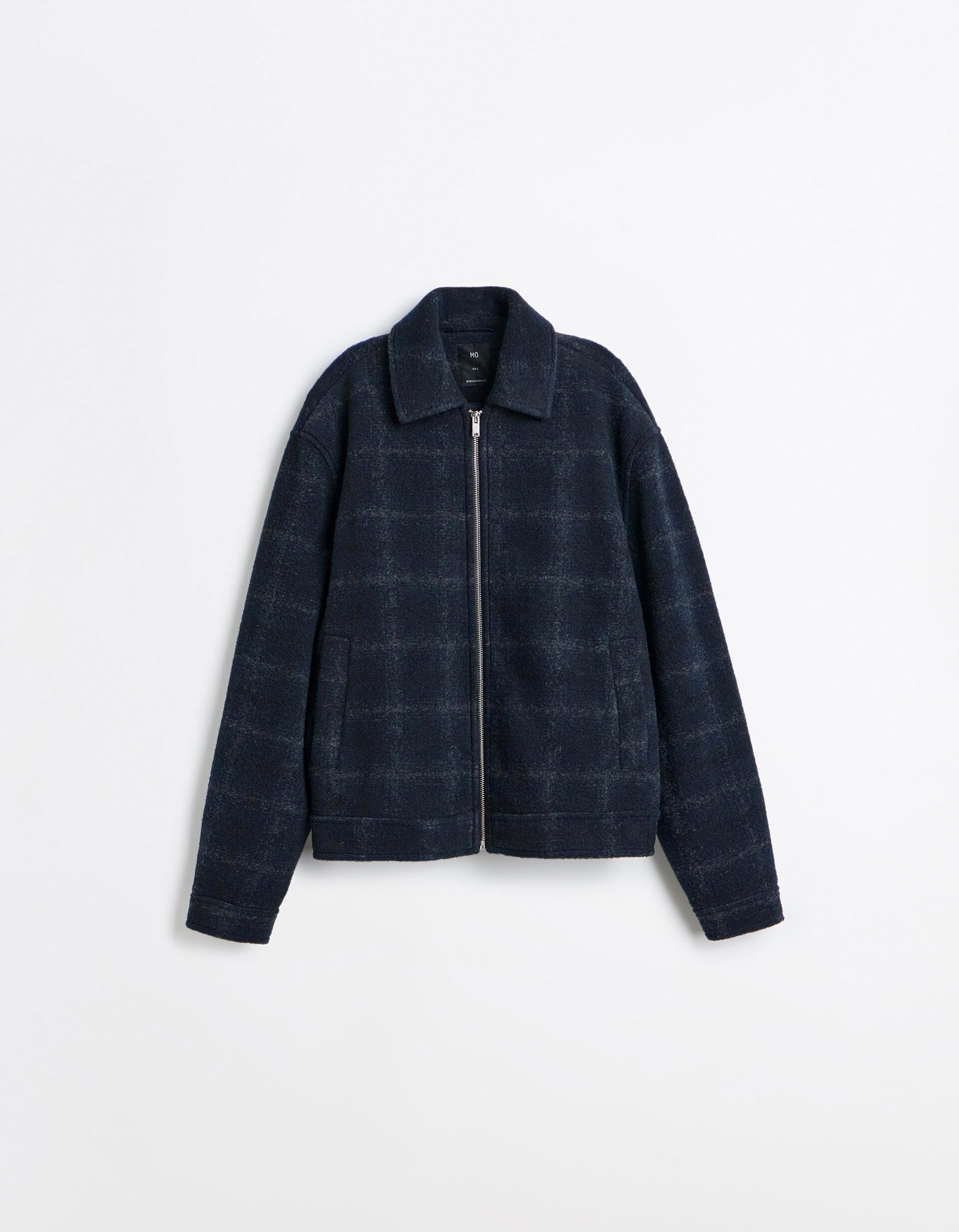 Comprar Online Casaco De Xadrez, Homem, Azul Escuro