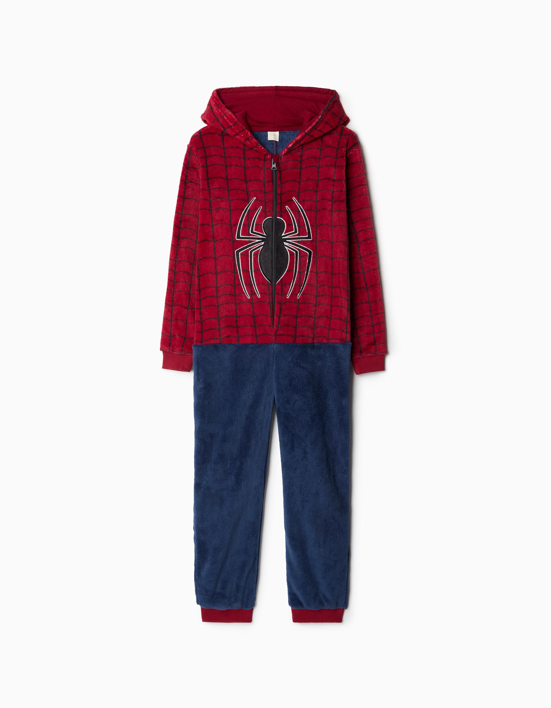 Pijama Macacao Capuz Spider Man Menino Azul Escuro MO Online