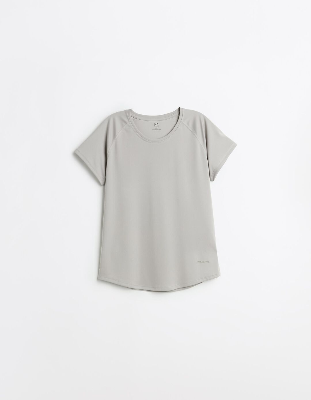 T-shirt de Desporto, Mulher, Cinzento Claro