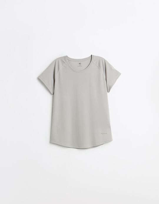 Comprar Online T-shirt de Desporto, Mulher, Cinzento Claro