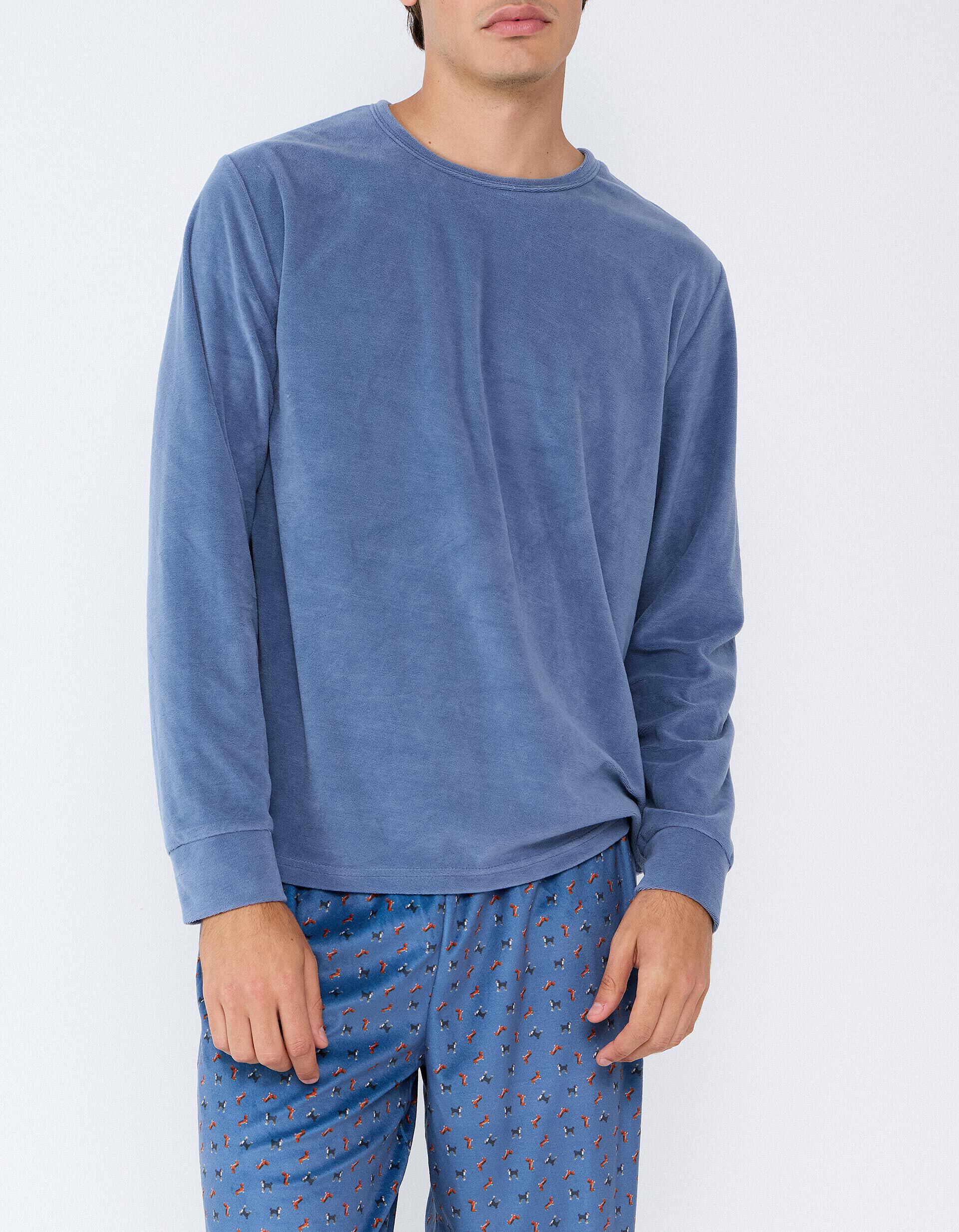 Comprar Online Pijama De Veludo, Homem, Azul