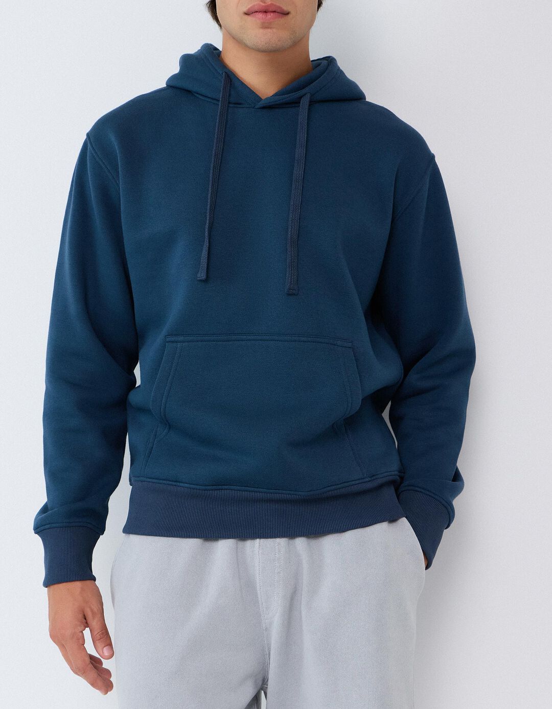 Sweatshirt Com Capuz, Homem, Azul Escuro