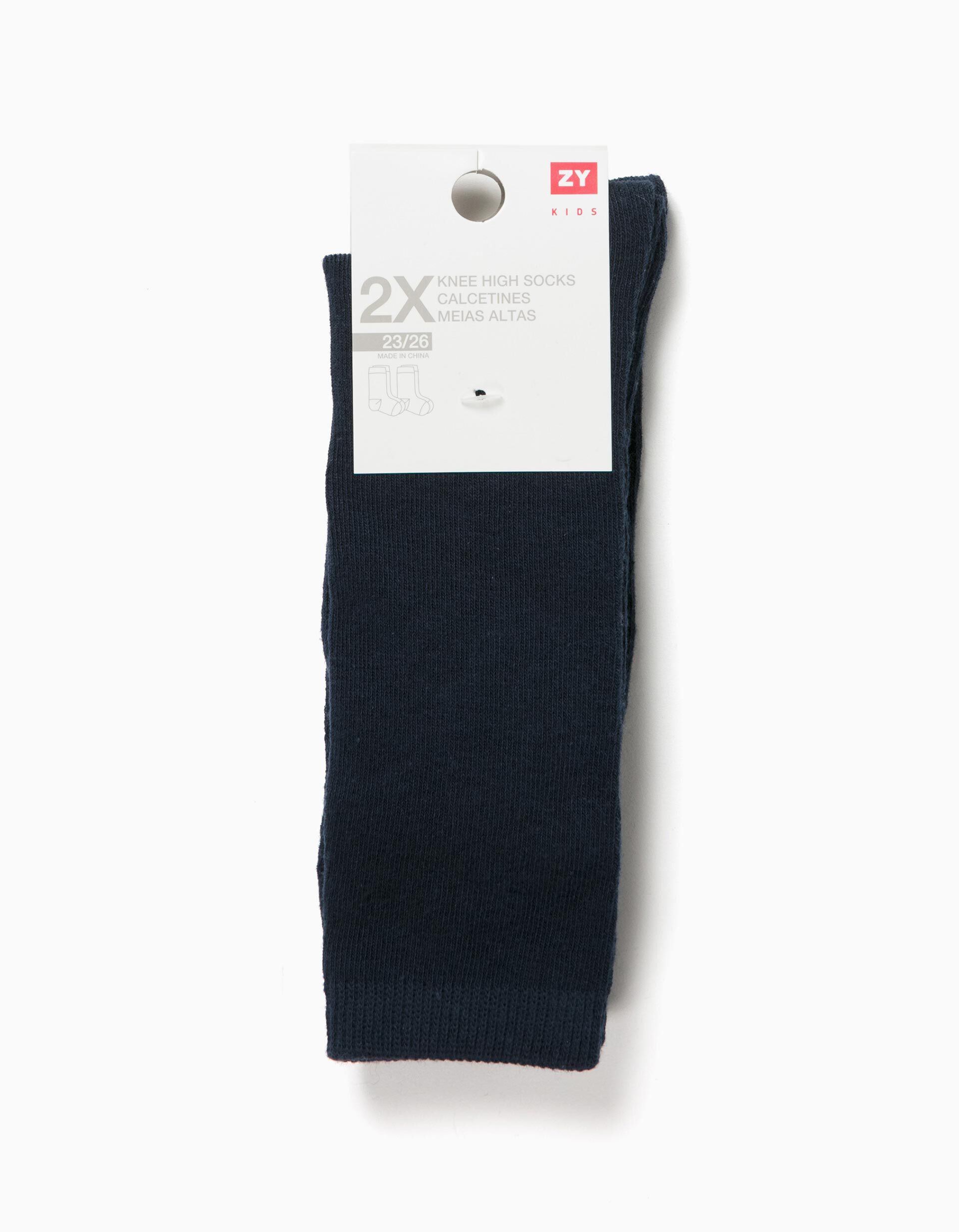 Comprar Online 2 Knee-High Socks for Children, Dark Blue