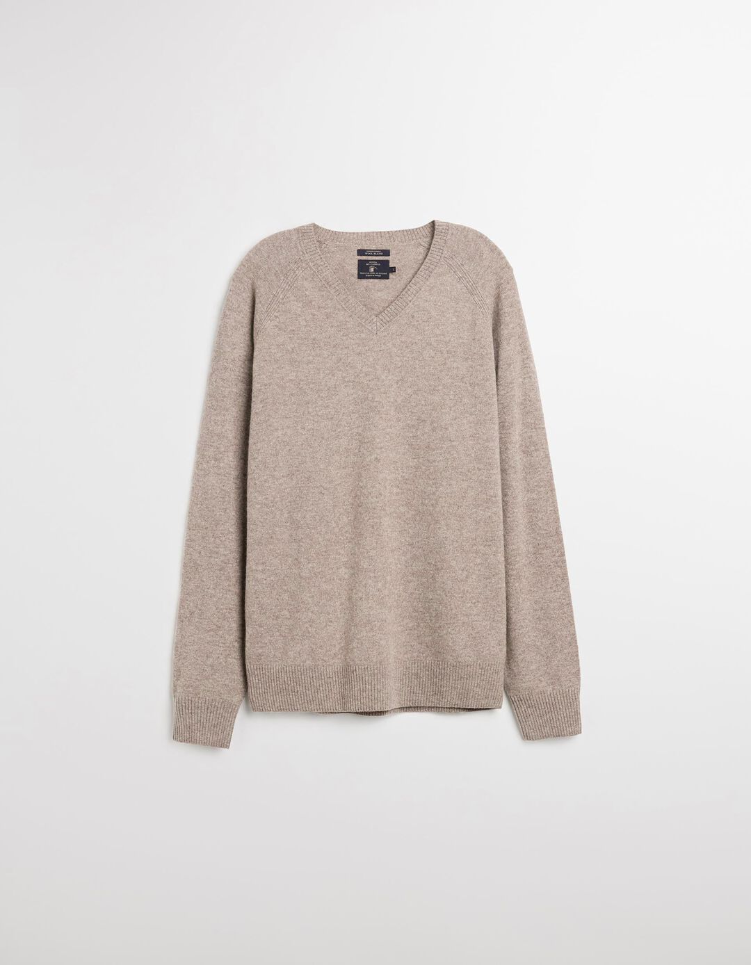 Camisola com Lã, Homem, Bege